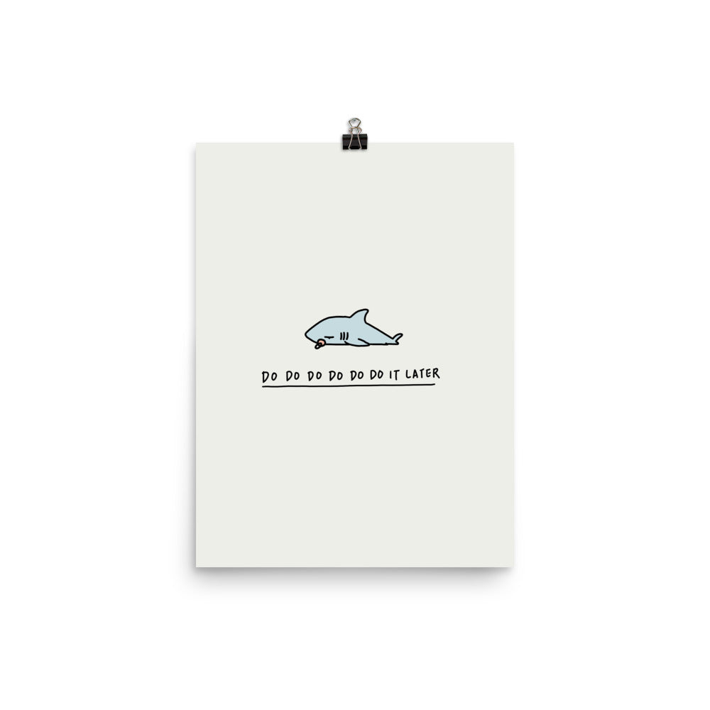 Moody Animals: Baby Shark - Art print