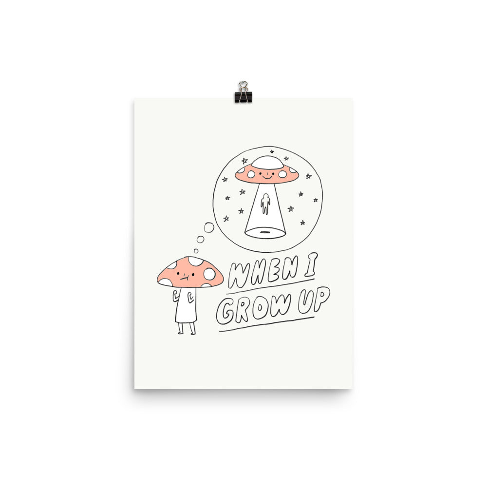 When Mushroom Grow Up - Art Print