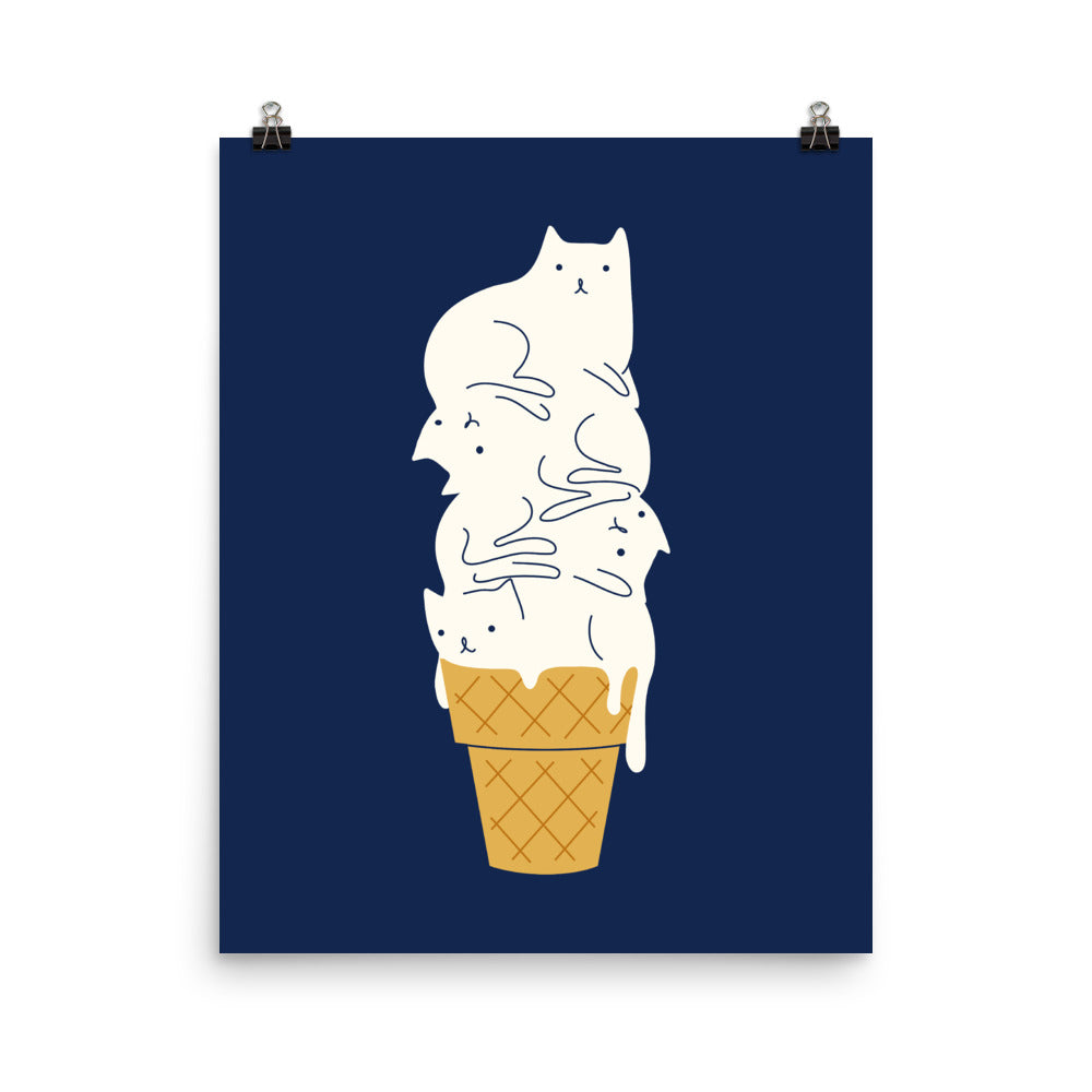 Cats Ice Cream - Art print