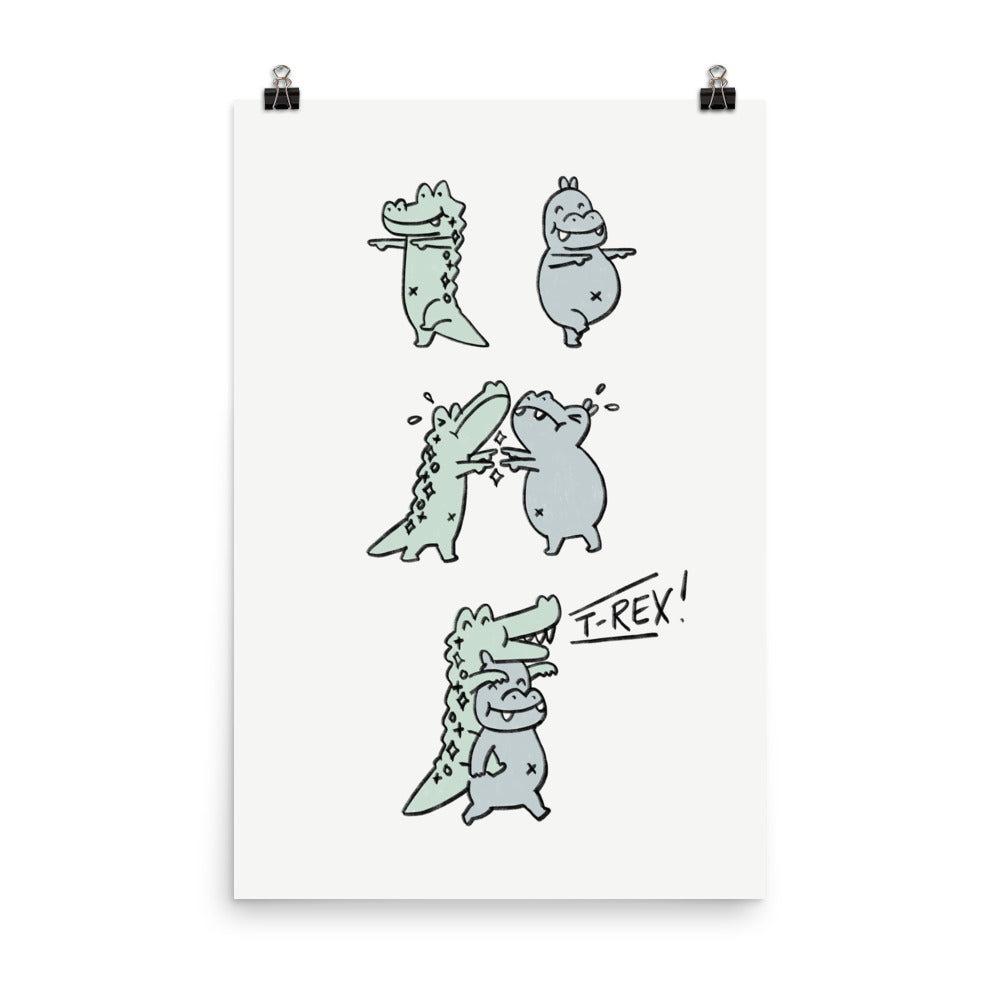 Mr Croc and Friends: T-Rex - Art Print