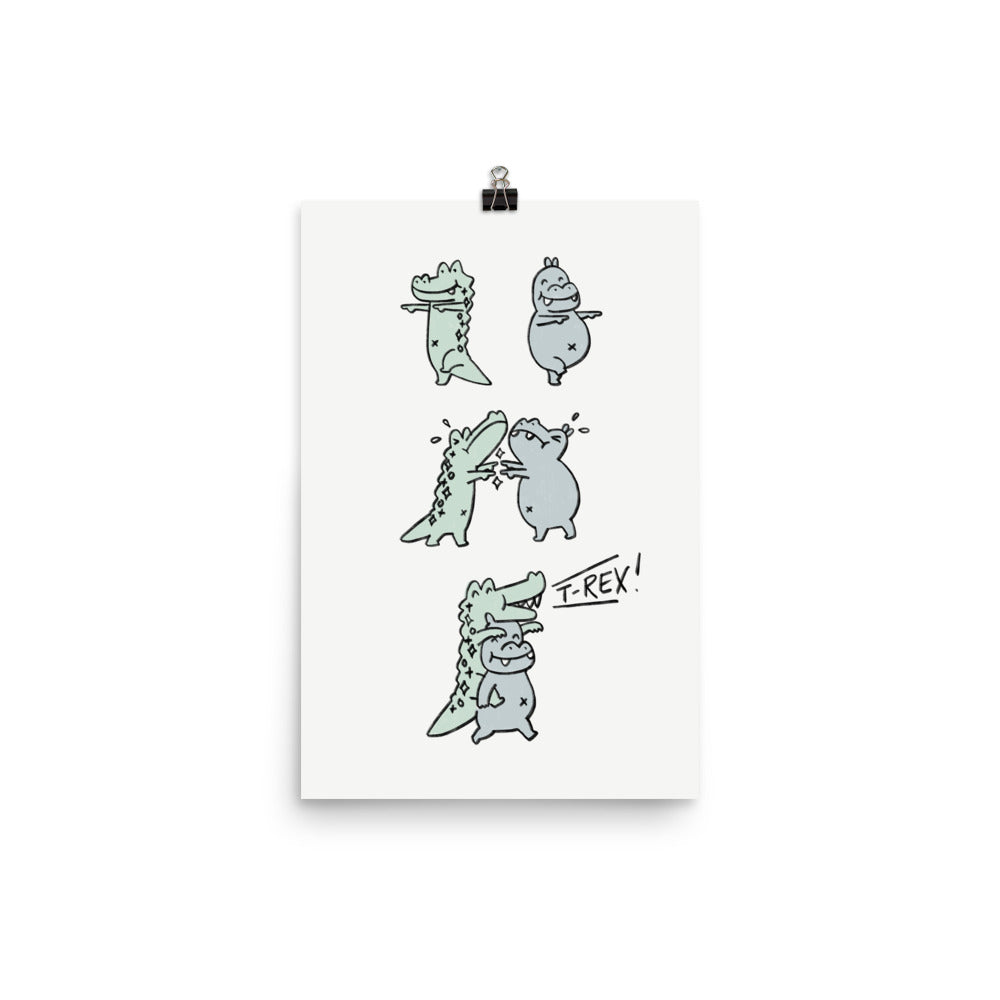 Mr Croc and Friends: T-Rex - Art Print