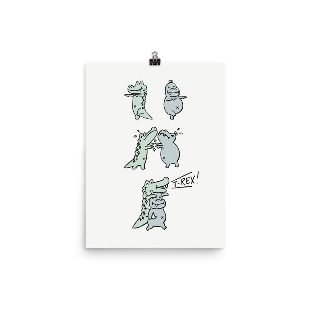 Mr Croc and Friends: T-Rex - Art Print