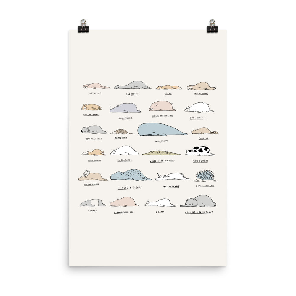 Moody Animals batch 1 - Art print