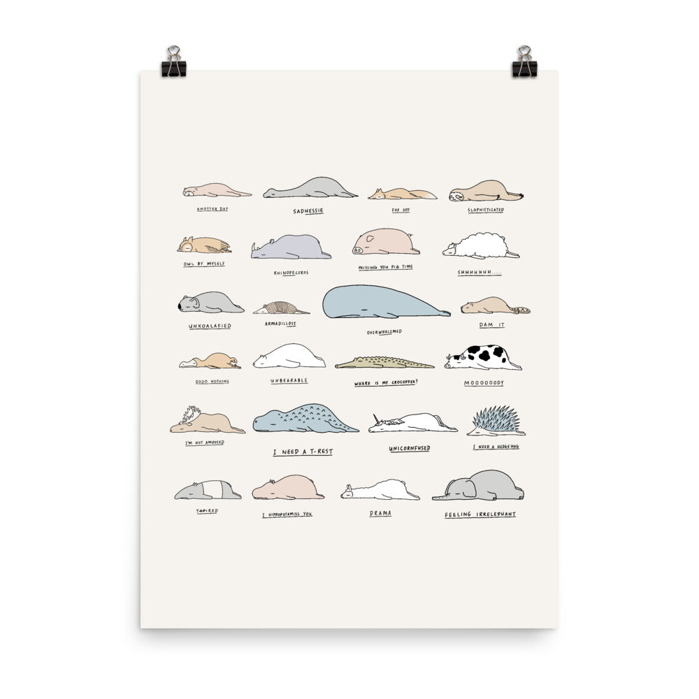 Moody Animals batch 1 - Art print