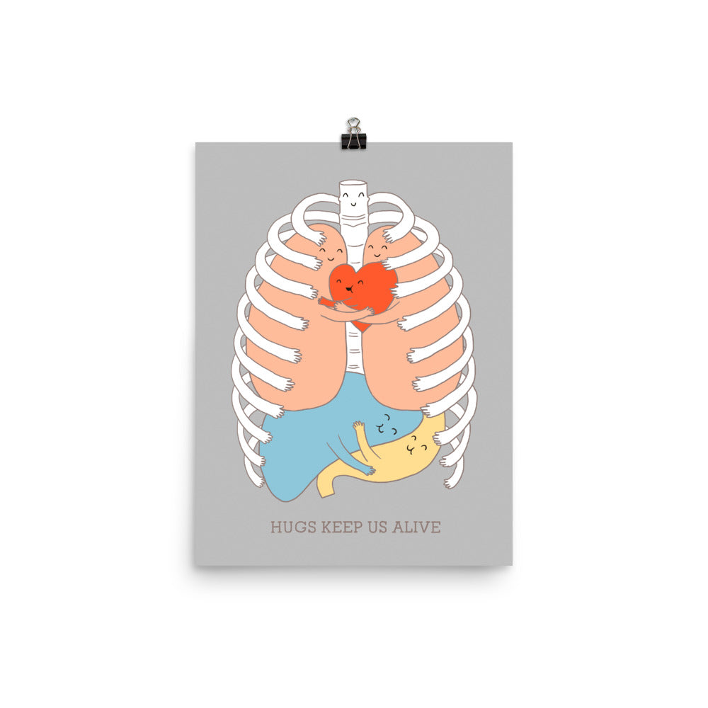 Hugs Keep Us Alive - Art print