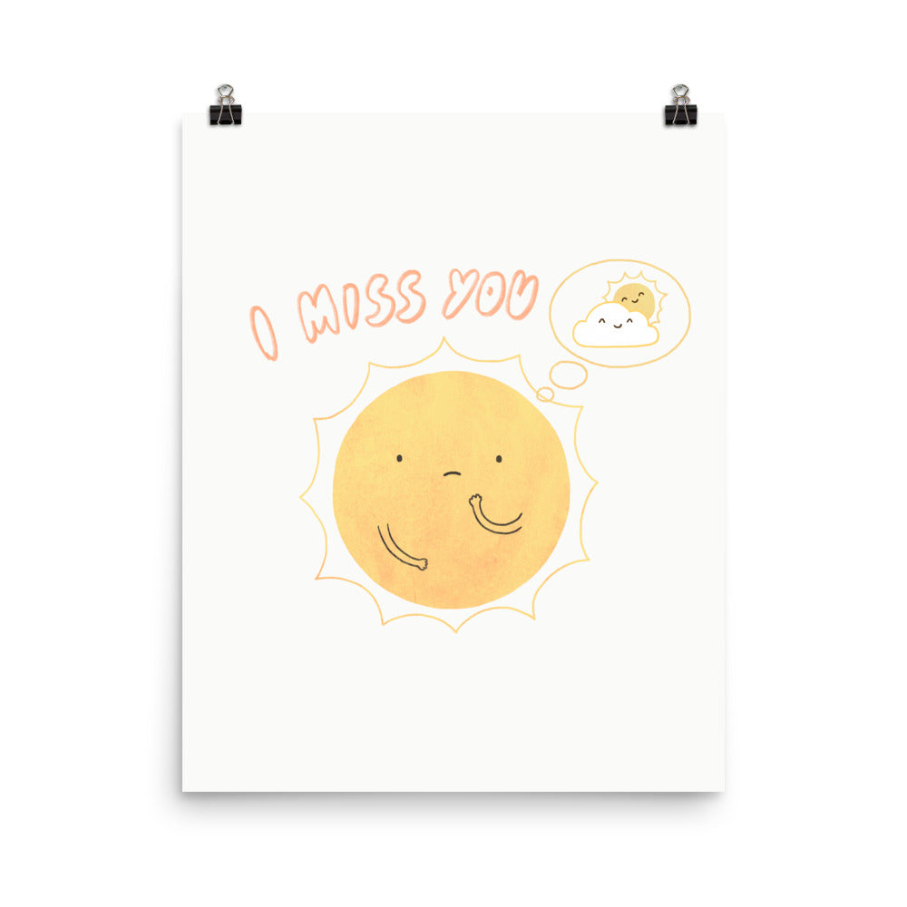 I miss you - Art print