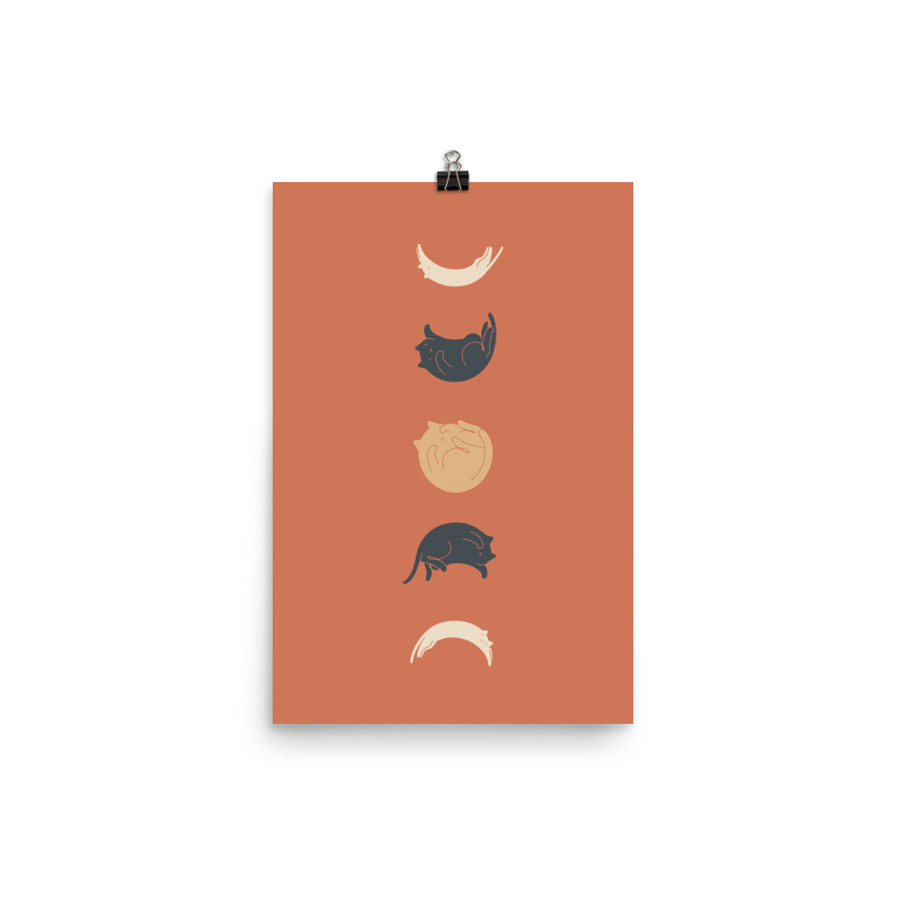 Cat Landscape 61: Meow Phases 2 - Art print