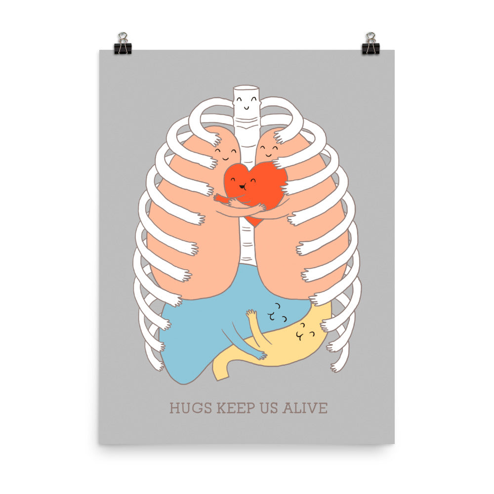 Hugs Keep Us Alive - Art print