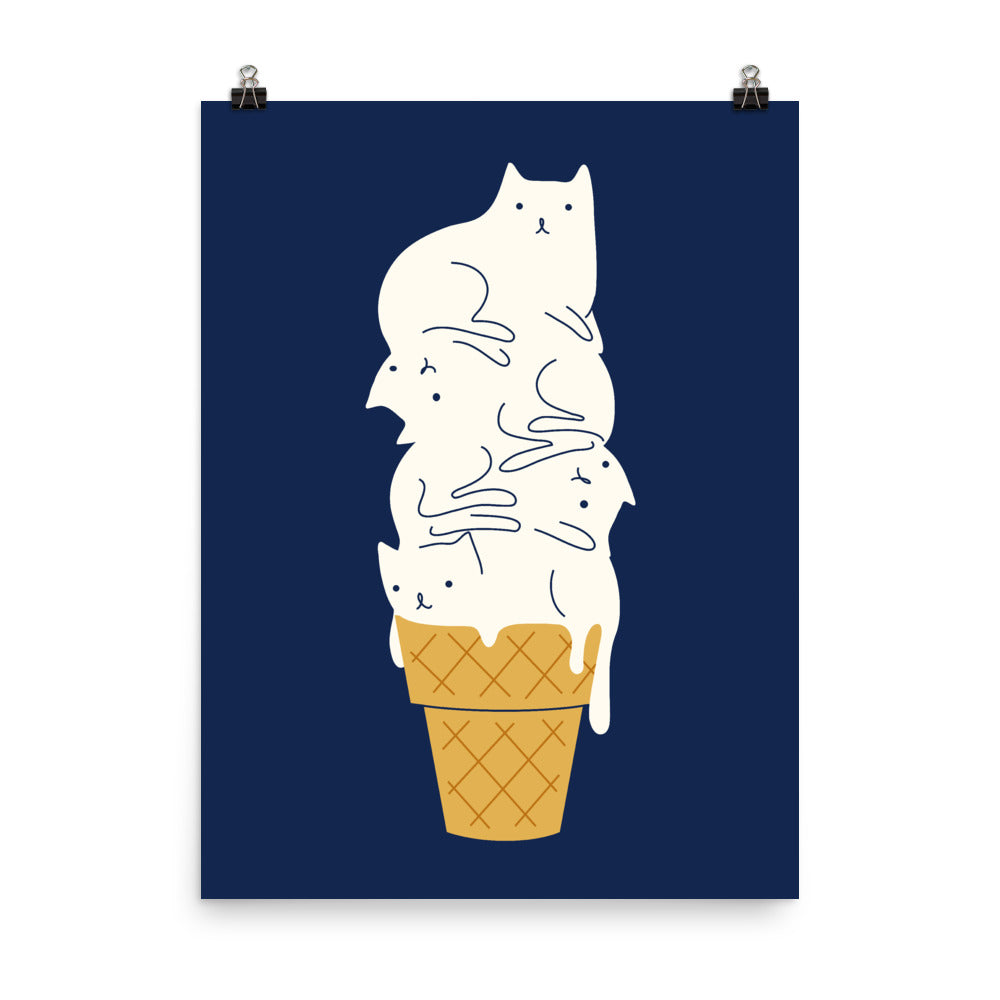 Cats Ice Cream - Art print