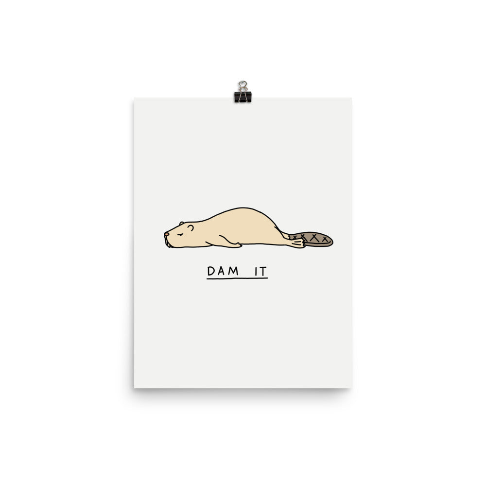 Moody Animals: Beaver - Art print