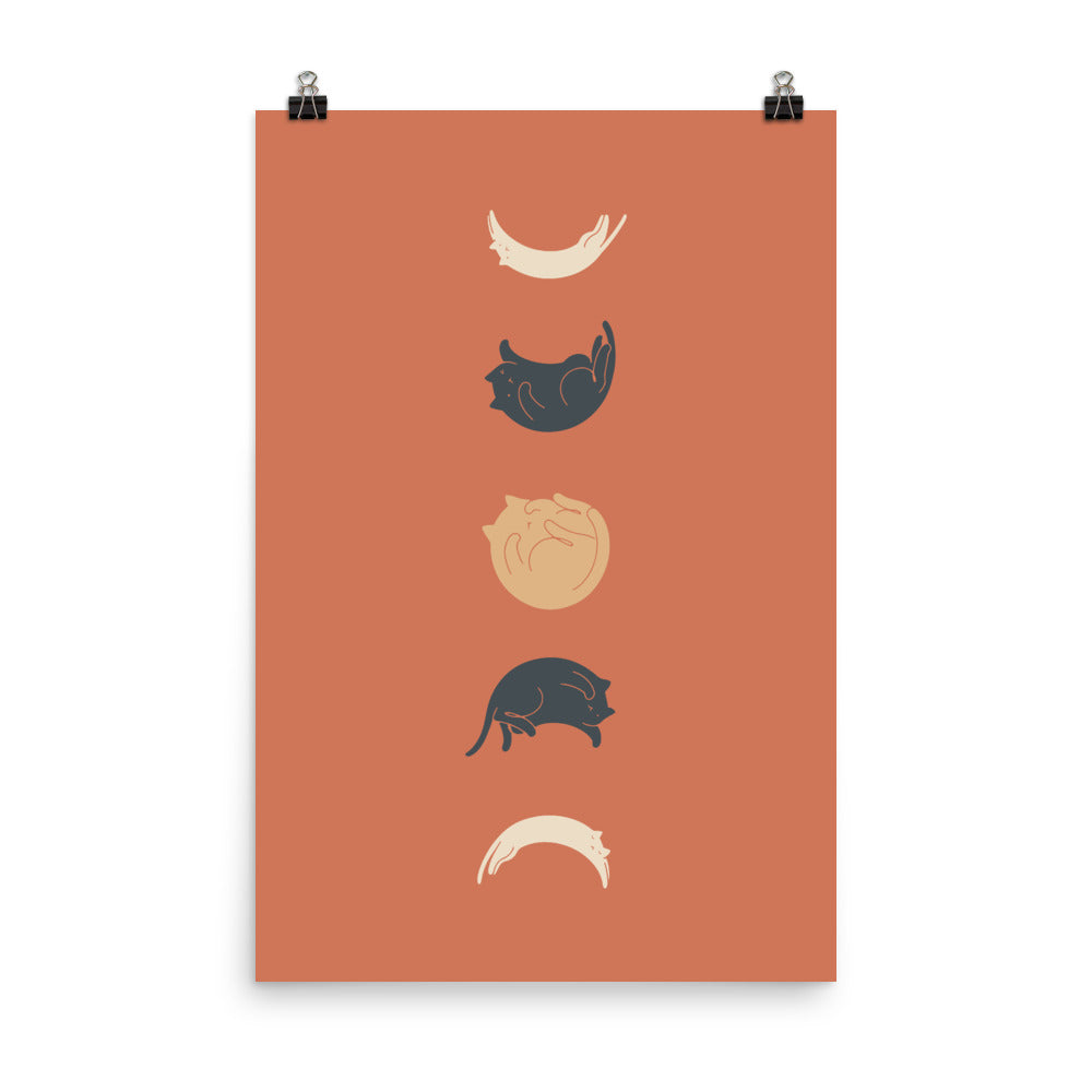 Cat Landscape 61: Meow Phases 2 - Art print