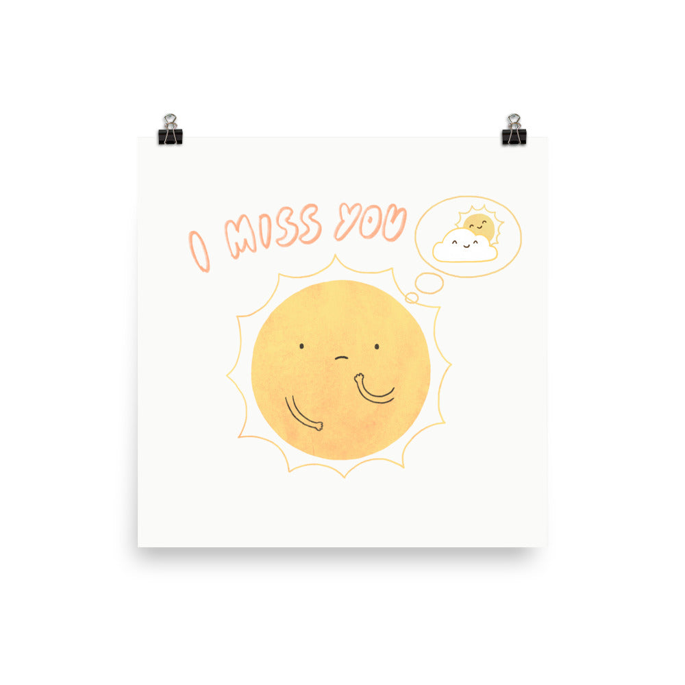 I miss you - Art print