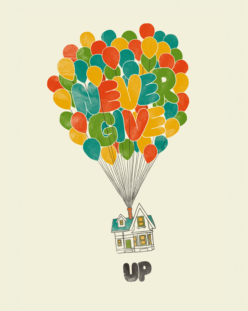 Never give up - Art print