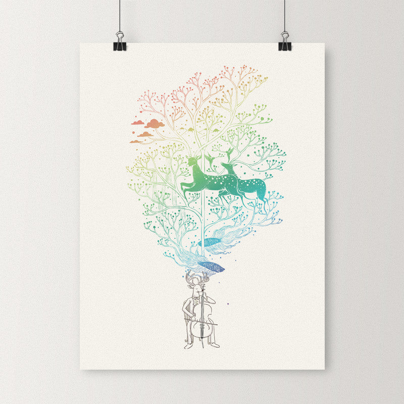 The Cellist - Art print