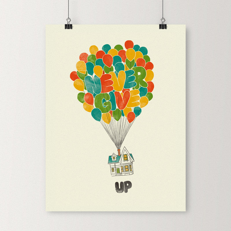 Never give up - Art print