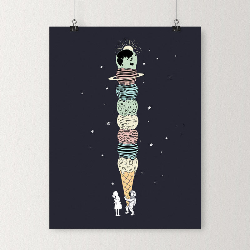 Planet Ice Cream - Art print