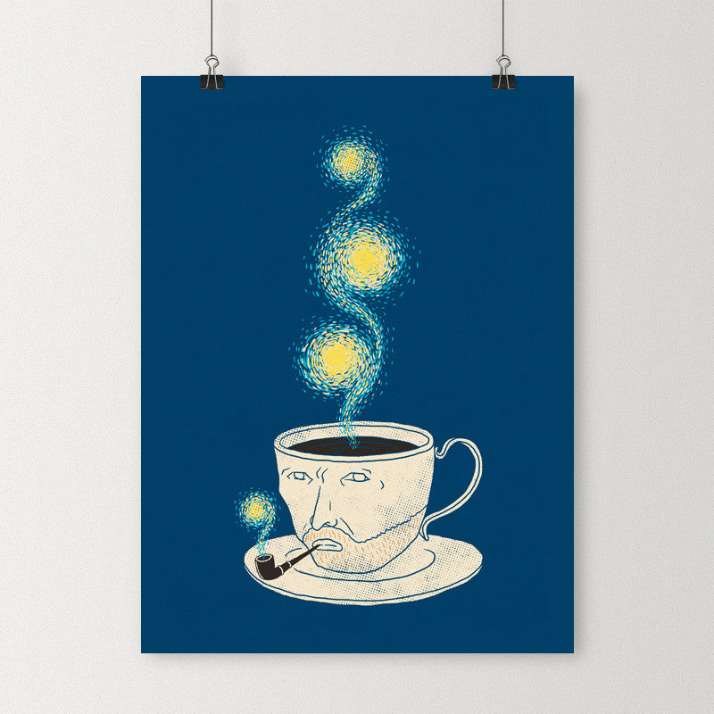 Starry starry coffee - Art print