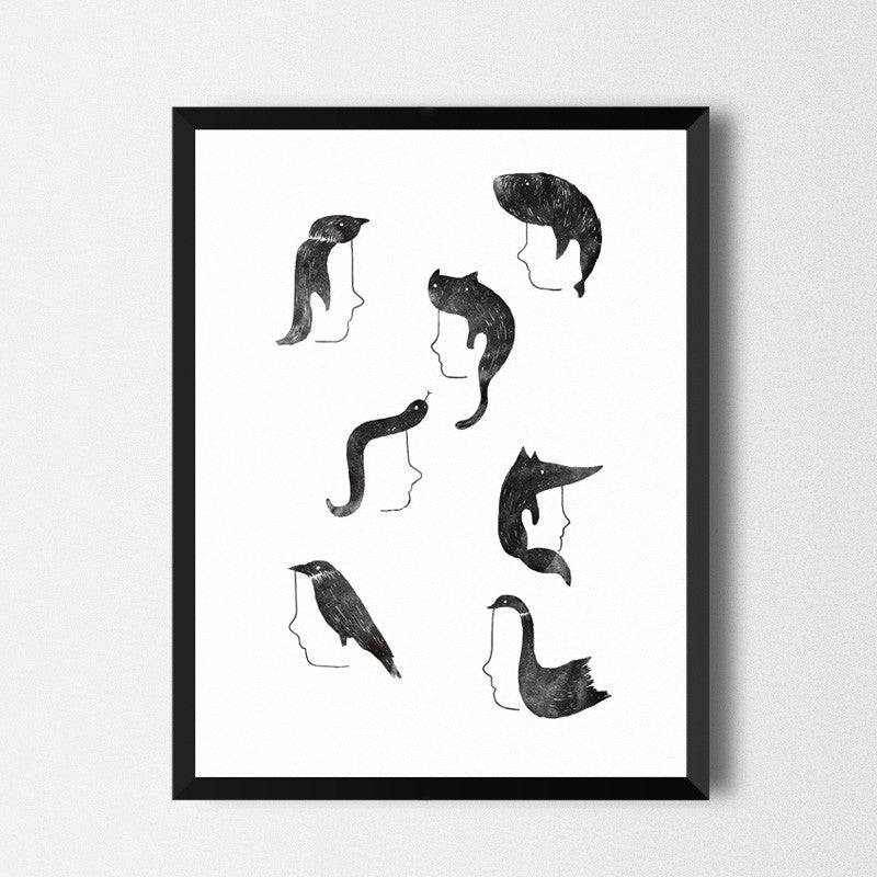Hairnimals - Art print