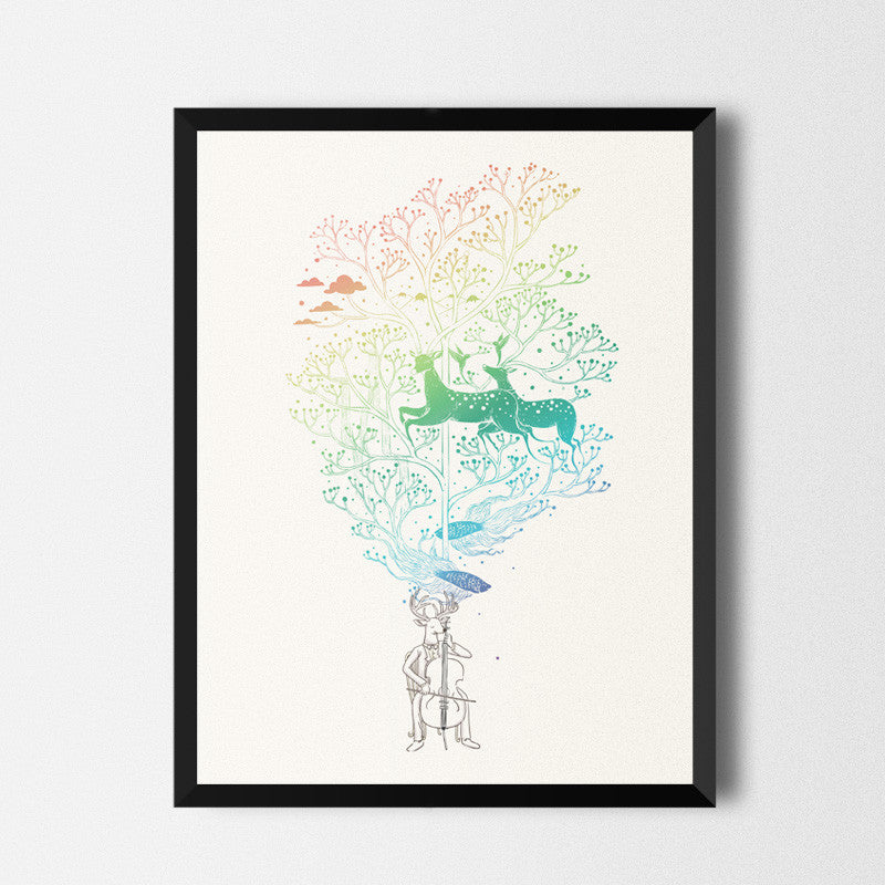 The Cellist - Art print