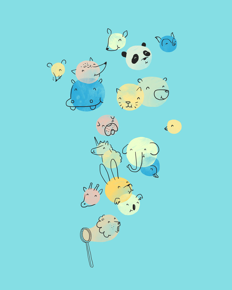 Bubble Animals - Art print