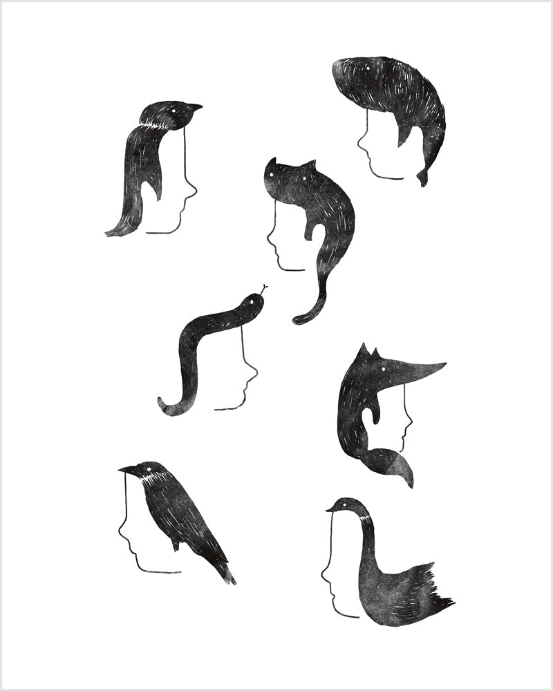 Hairnimals - Art print