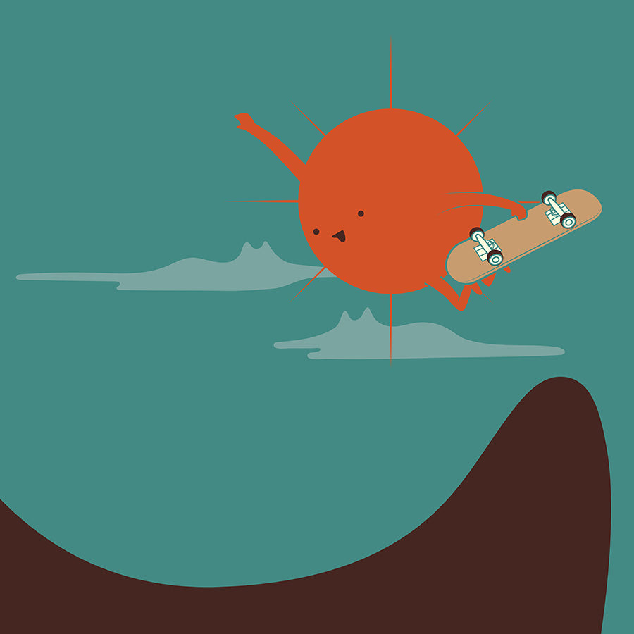 Cat Landscape 112: SCatBoarding - Art print