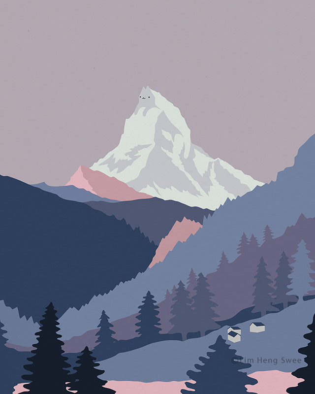 Cat Landscape 178: Purrspective on Matterhorn - Art print