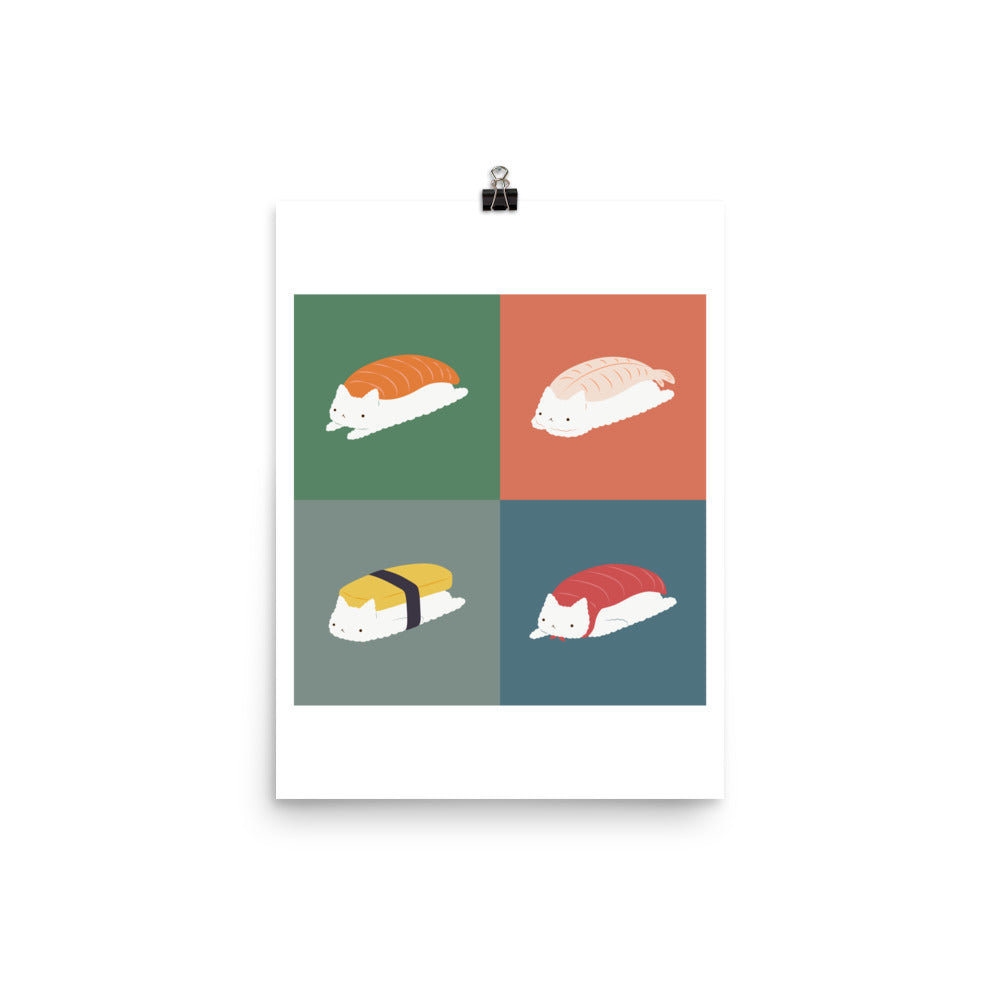 Sushi Cat 2x2 - Art print