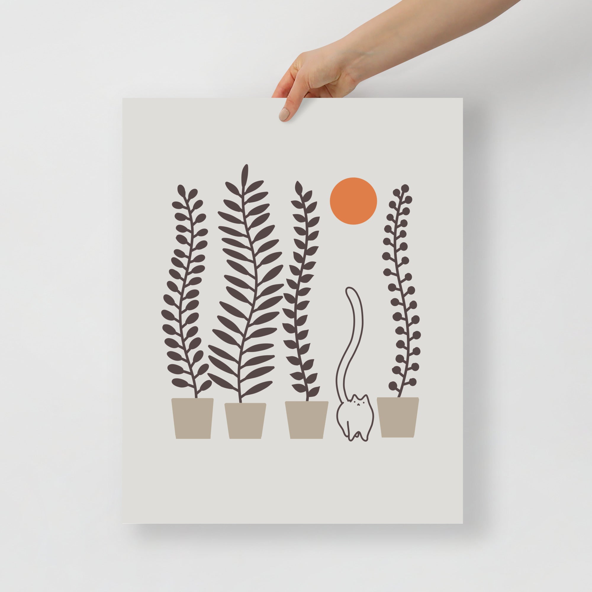 Cat and Plant 64: Dancing Tail - Art print