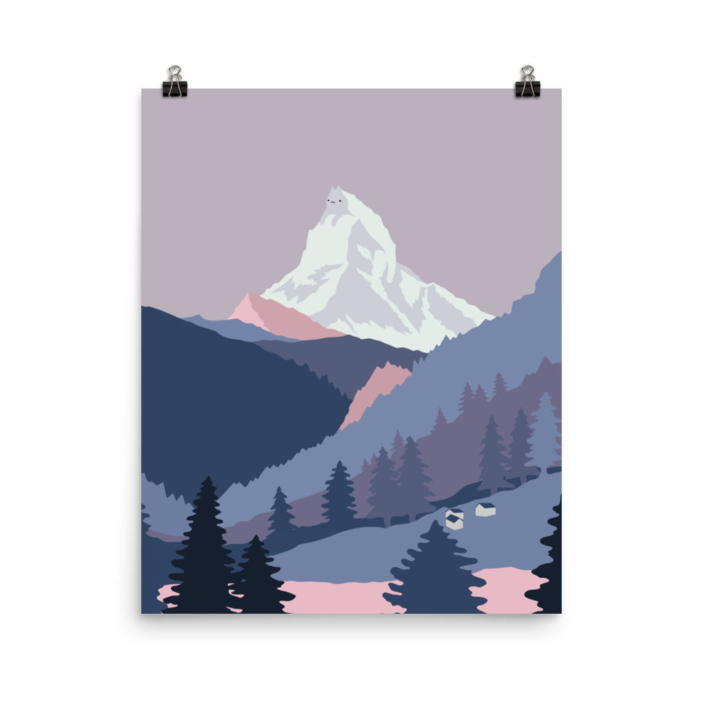 Cat Landscape 178: Purrspective on Matterhorn - Art print