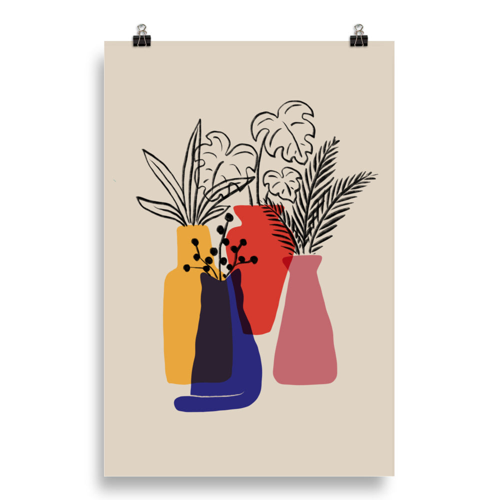 Cat and Plant 66 - Art print