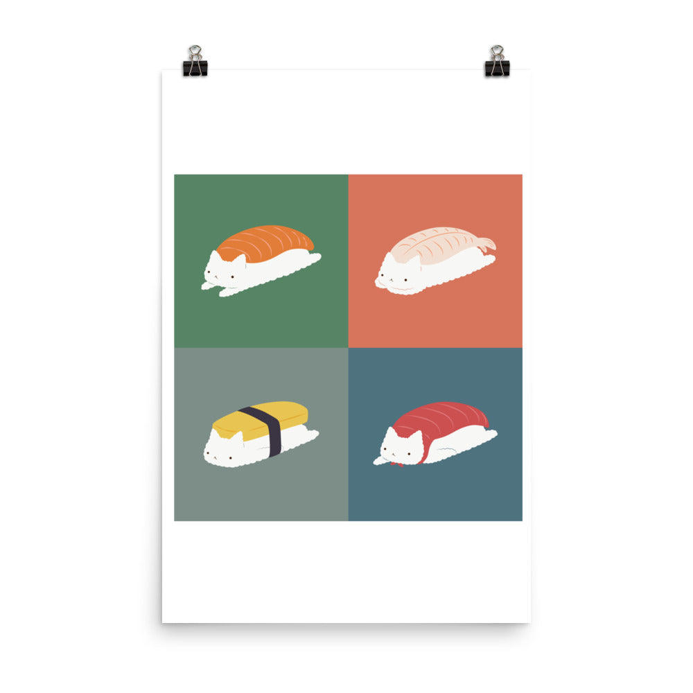 Sushi Cat 2x2 - Art print