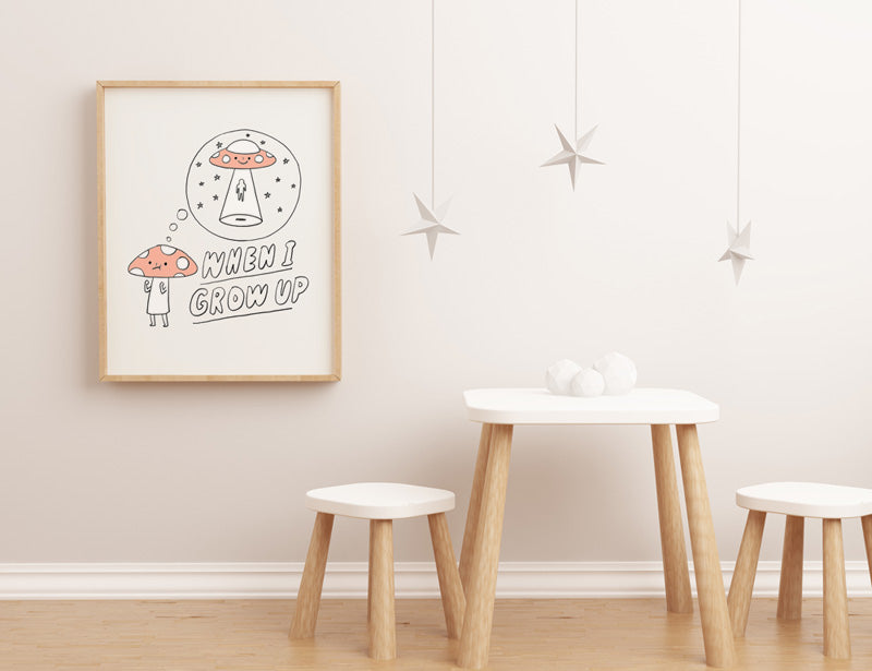 When Mushroom Grow Up - Art Print
