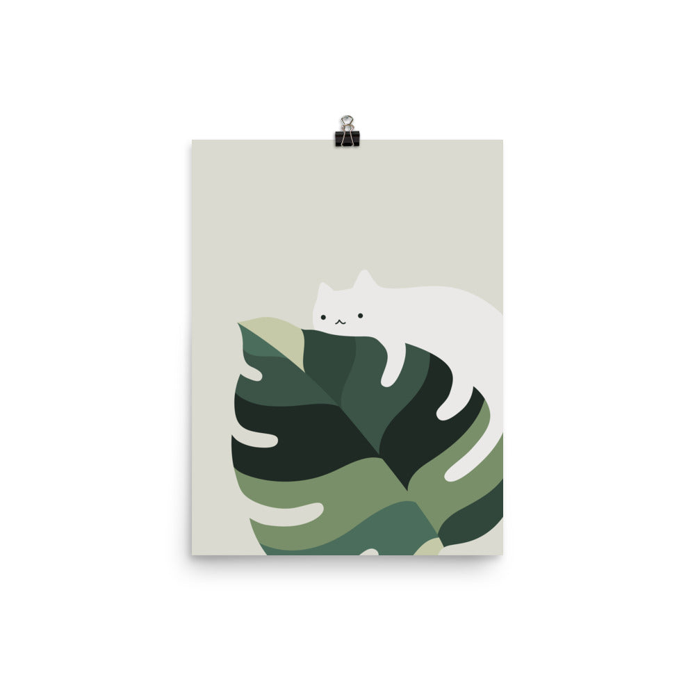 Cat and Plant 12A - Art print