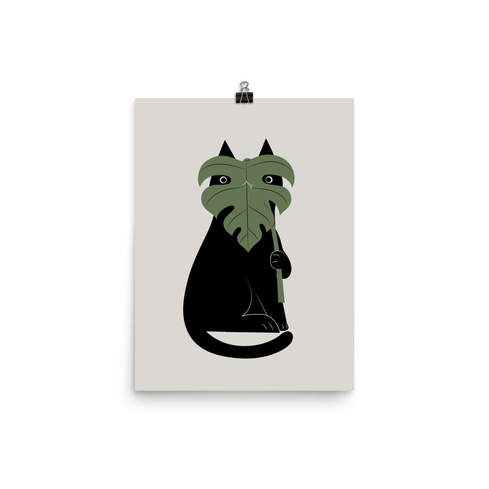 Cat and Plant 14: Monster-a - Art print