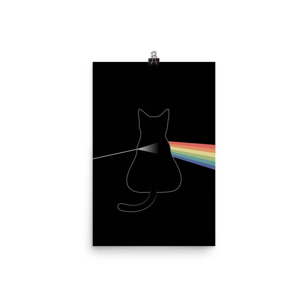 Life is more colourful with cat - Art print