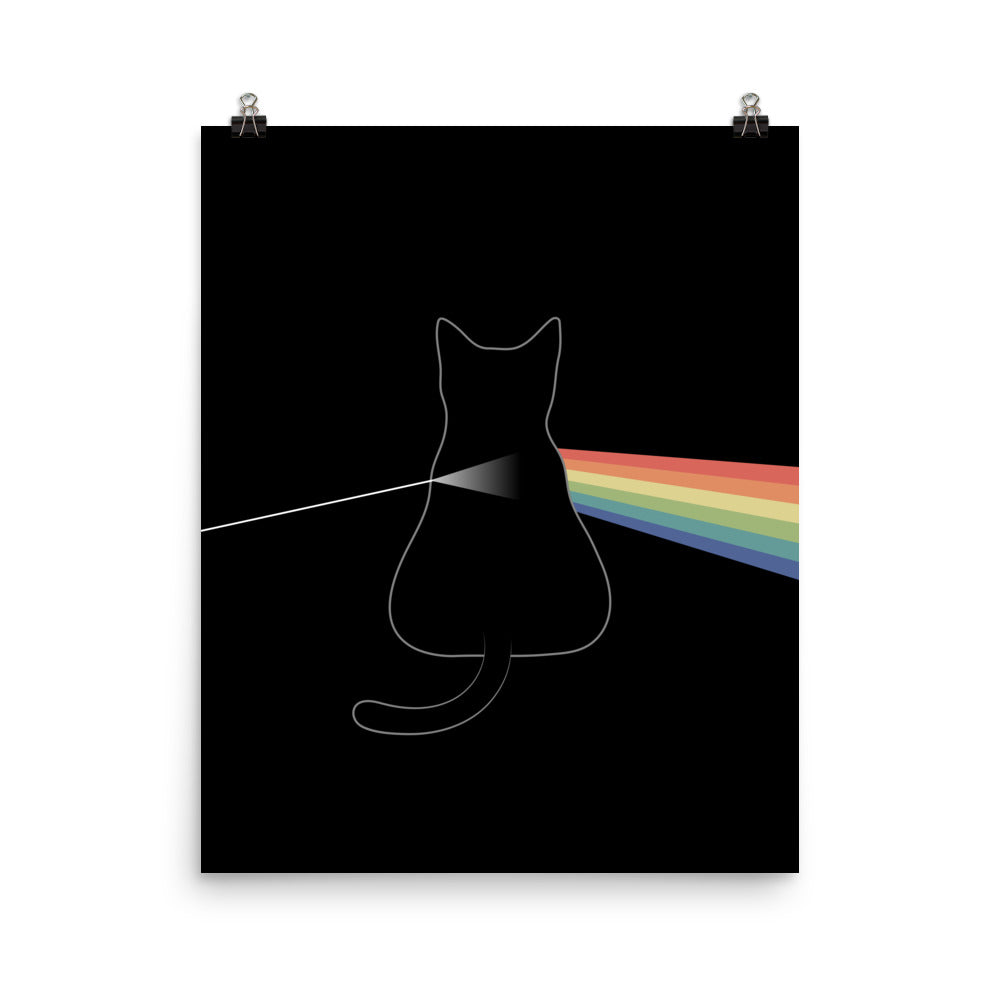 Life is more colourful with cat - Art print