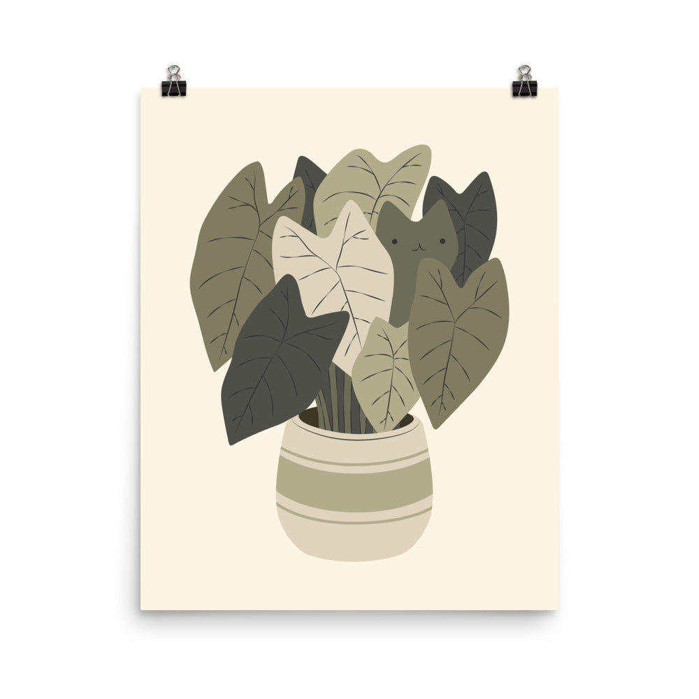 Cat and Plant 44 - Art print