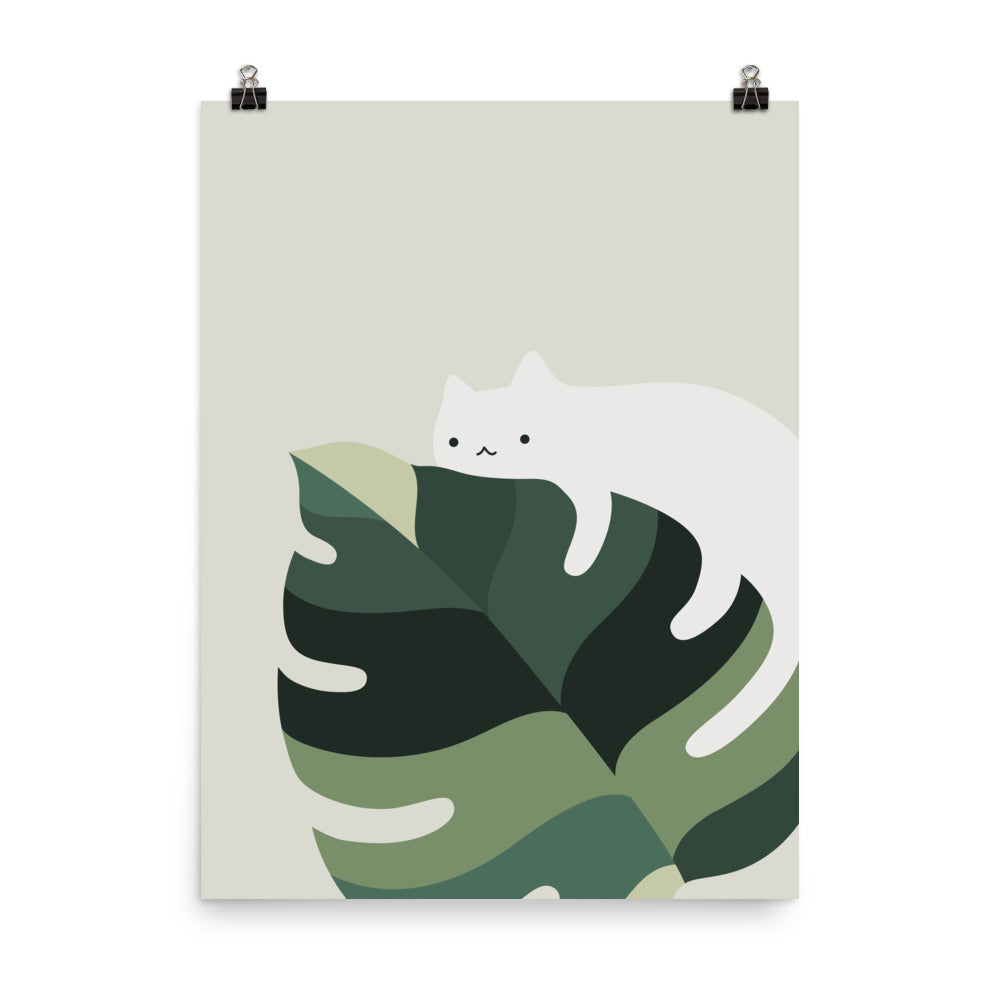 Cat and Plant 12A - Art print