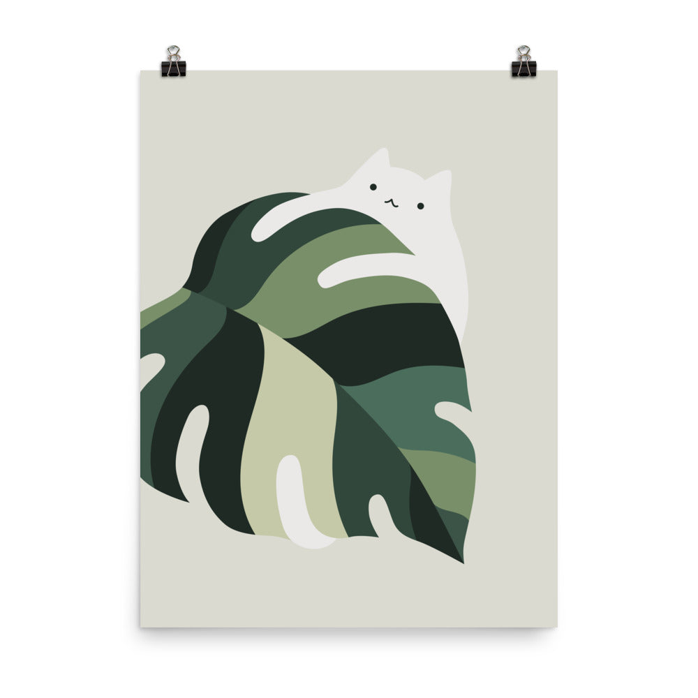 Cat and Plant 12B - Art print