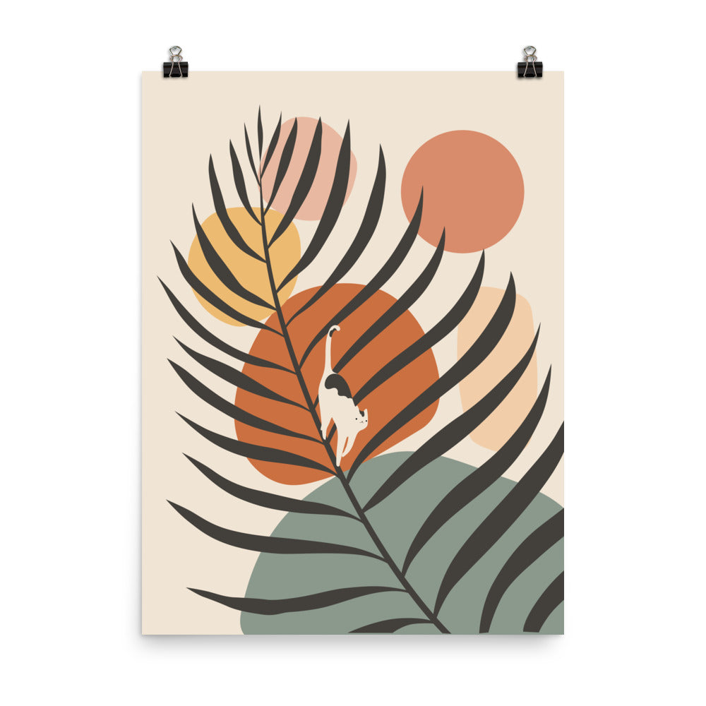 Cat and Plant 32 - Art print
