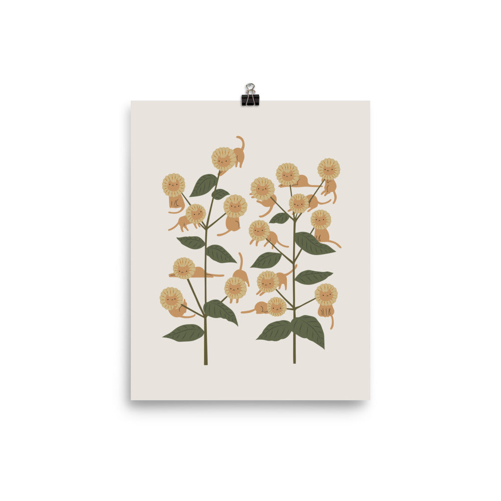 Cat and Plant 7B - Art print