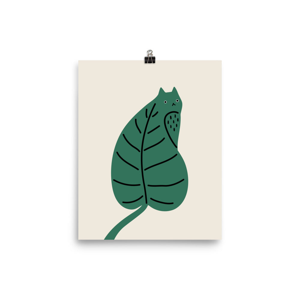 Cat and Plant 27 - Art print