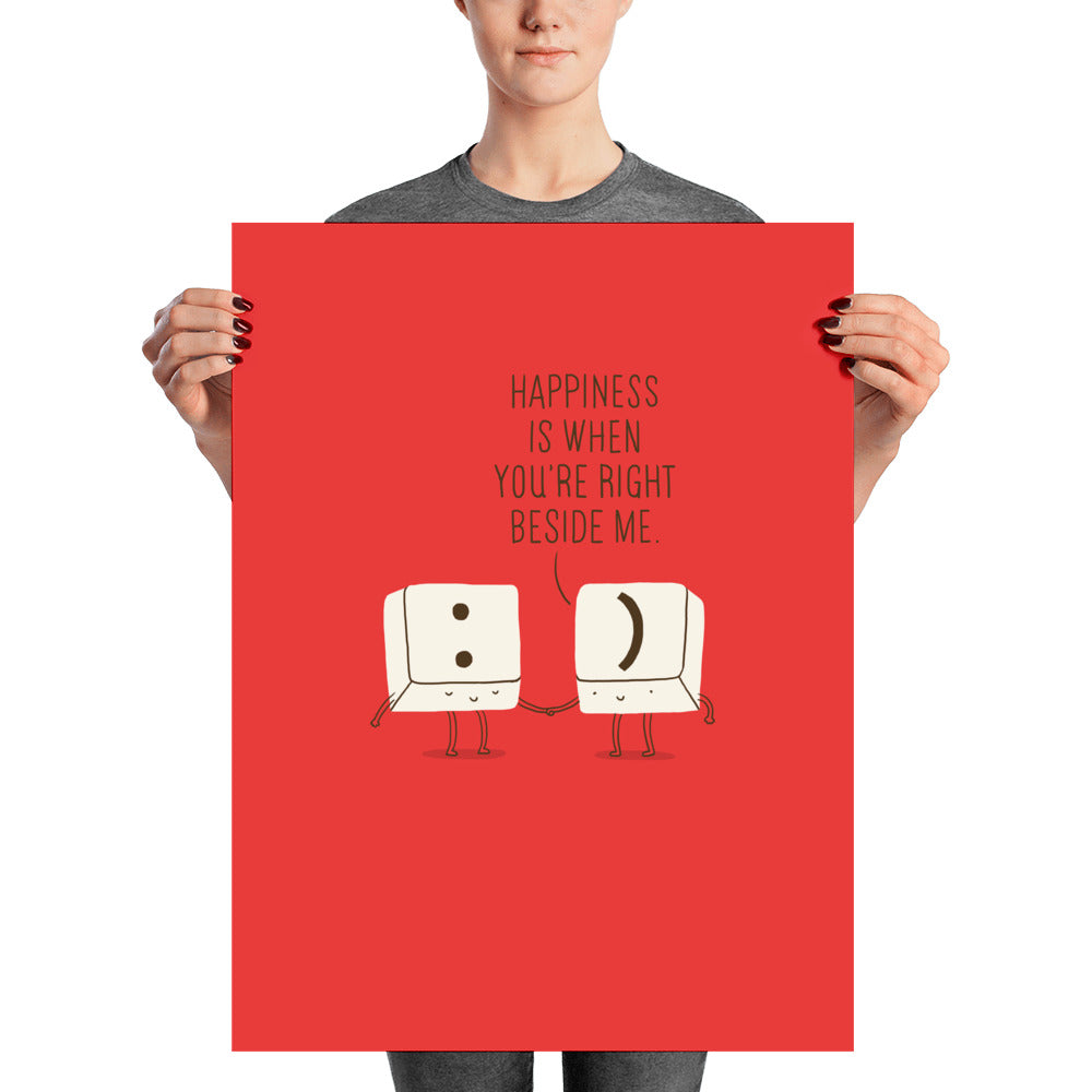 Right Beside Me (red) - Art print