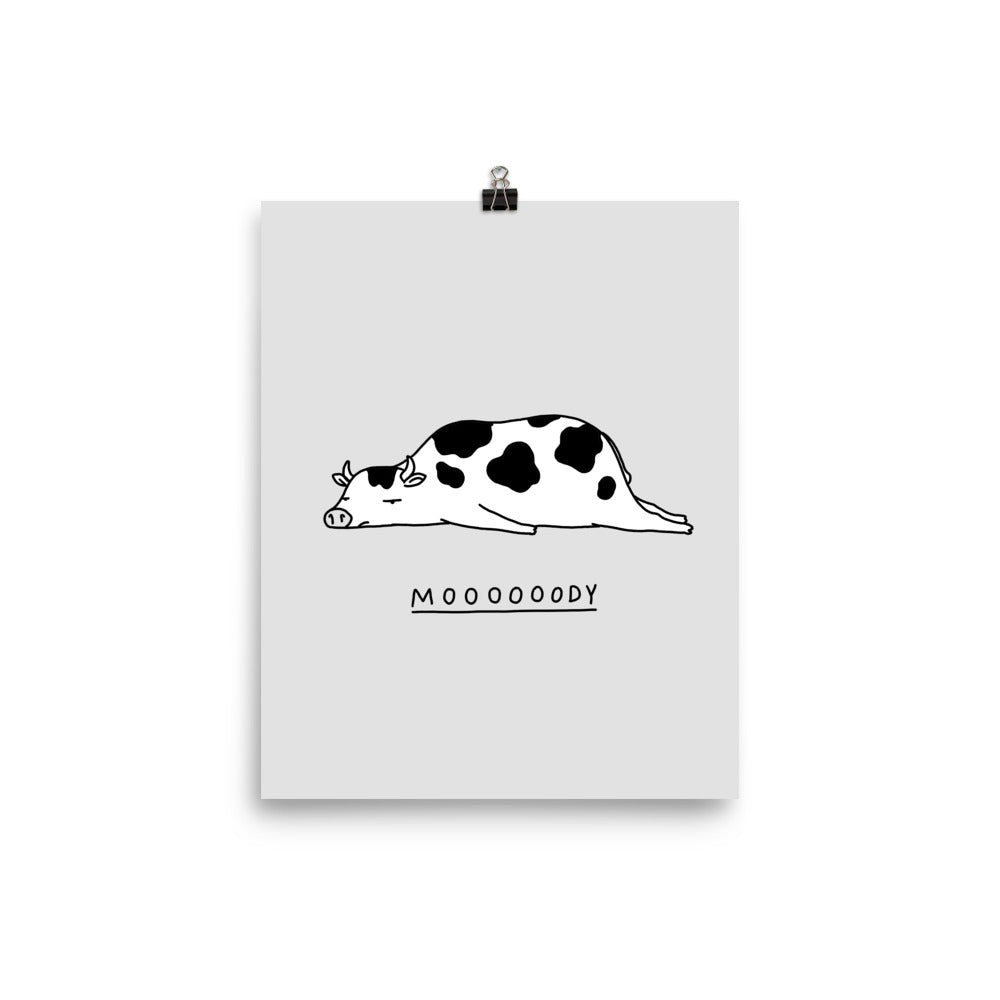 Moody Animals: Cow - Art print