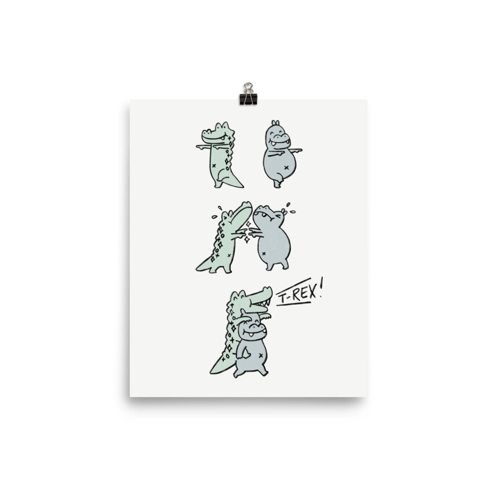 Mr Croc and Friends: T-Rex - Art Print