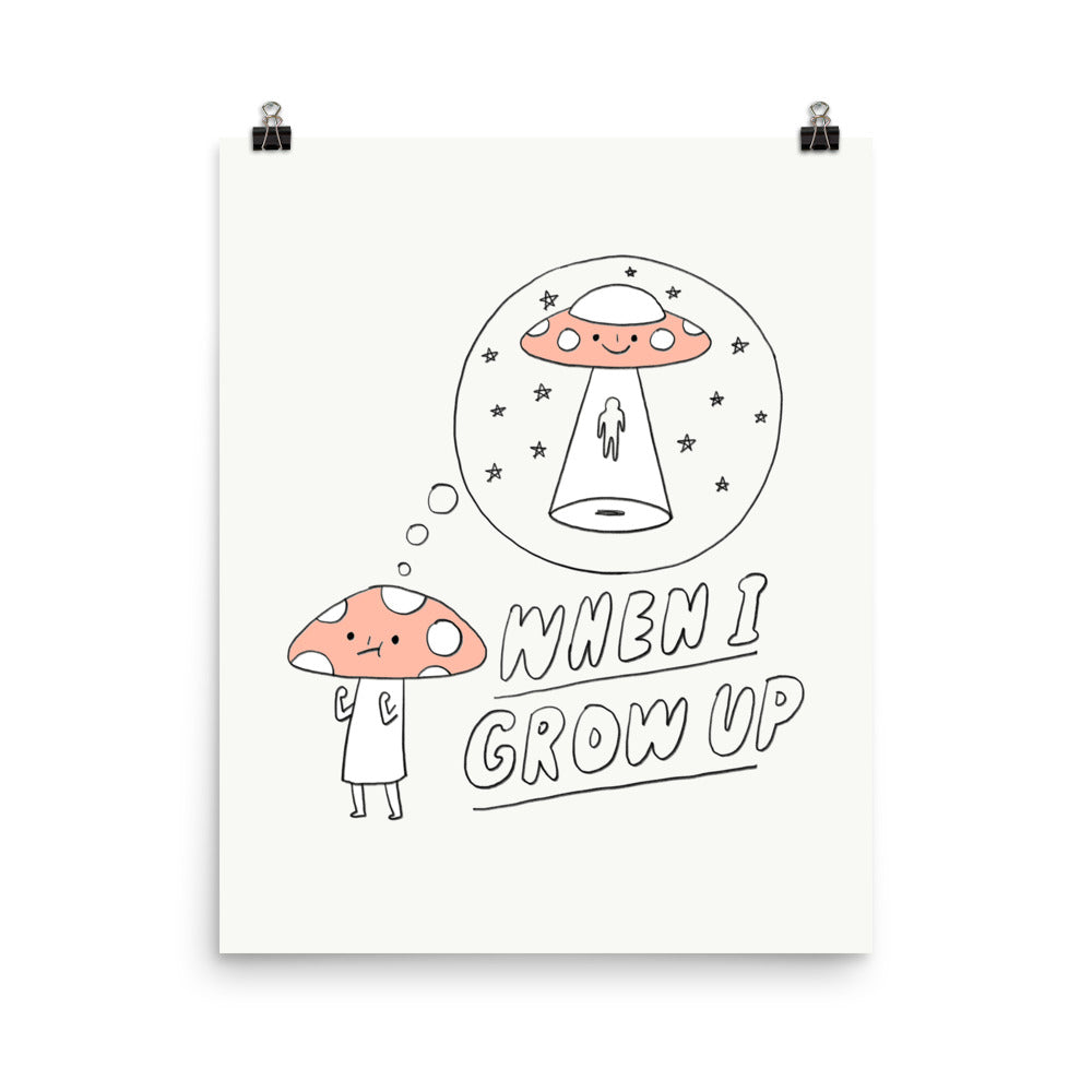 When Mushroom Grow Up - Art Print