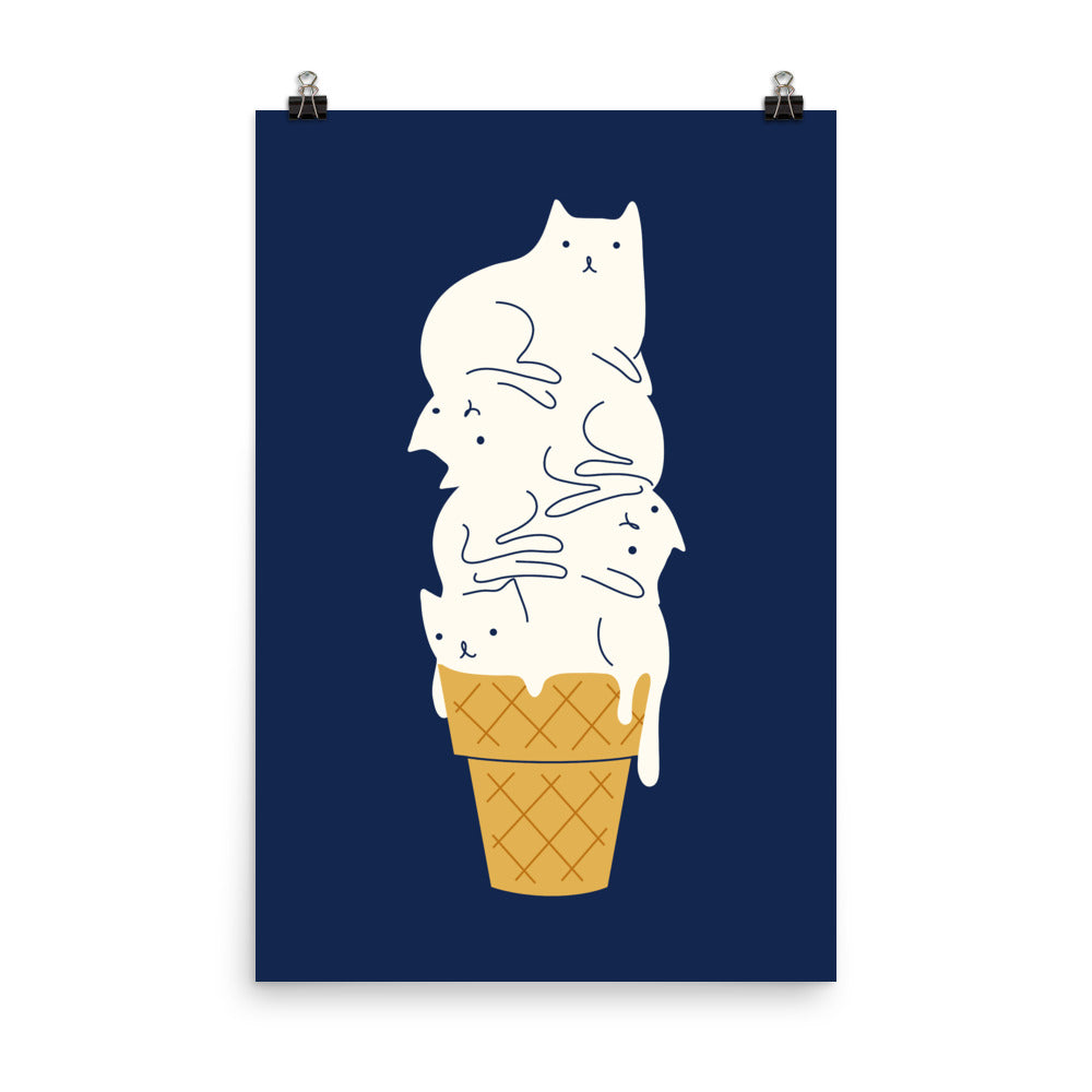 Cats Ice Cream - Art print