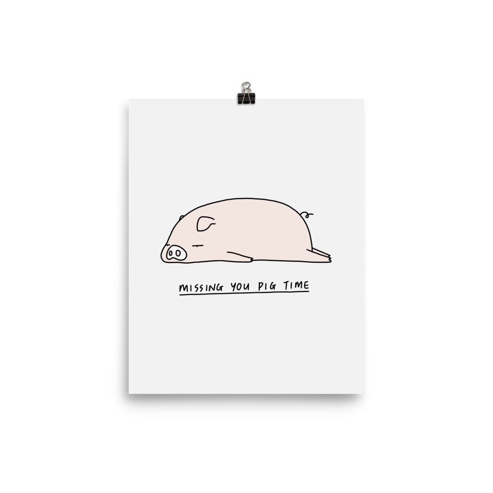 Moody Animals: Pig - Art print