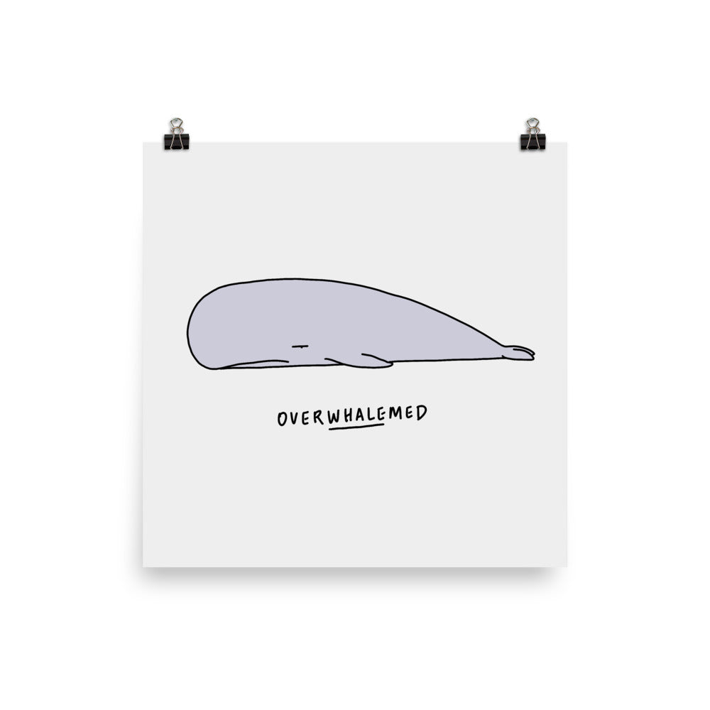 Moody Animals: Whale - Art print